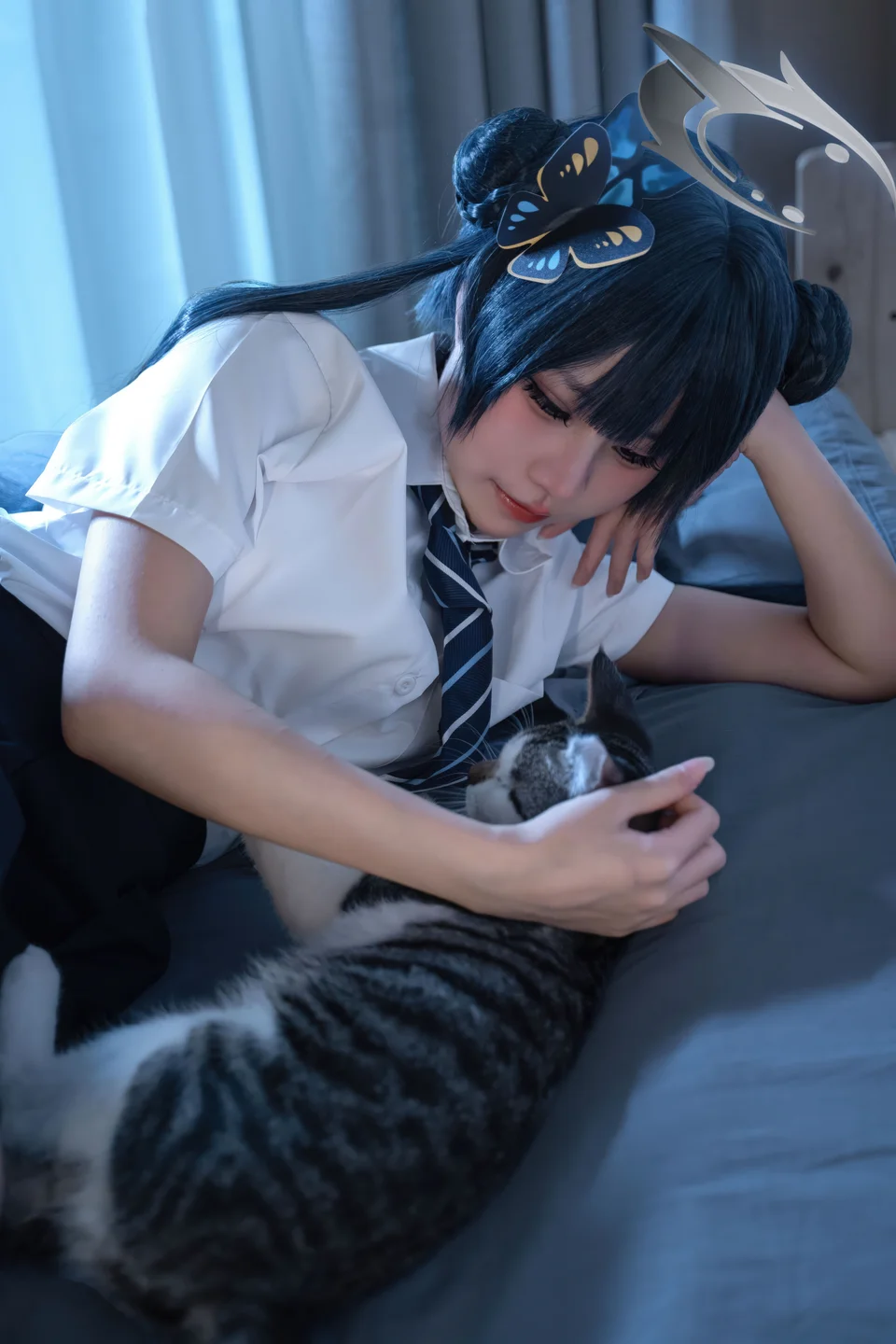 清水凪 - No.001 蔚蓝档案·龙华妃咲 JK [52P-526MB] tg@simisebaisi 【丝足阁】007.webp